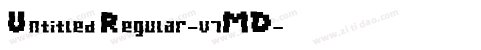 UntitledRegular-v7MD字体转换