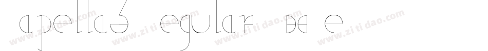 Capella3DRegular-KxYe字体转换