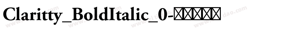 Claritty_BoldItalic_0字体转换