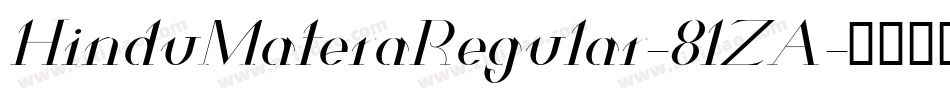 HinduMateraRegular-81ZA字体转换