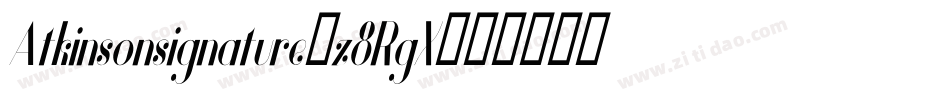 Atkinsonsignature-z8RgX字体转换