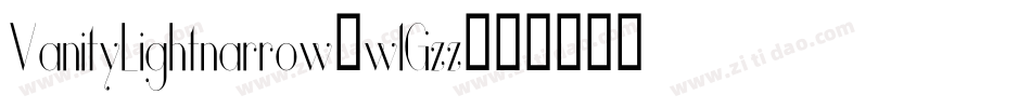VanityLightnarrow-w1Gzz字体转换