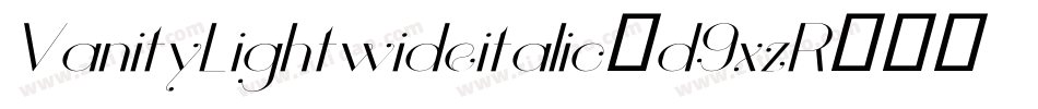 VanityLightwideitalic-d9xzR字体转换
