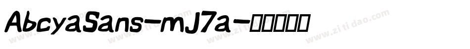 AbcyaSans-mJ7a字体转换