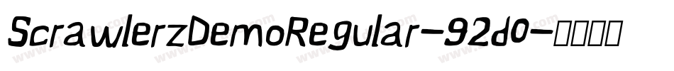 ScrawlerzDemoRegular-92d0字体转换
