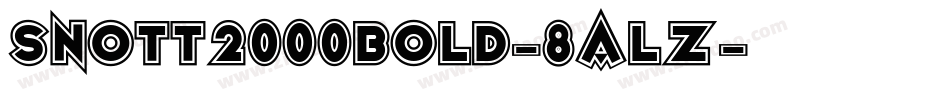 Snott2000Bold-8aLz字体转换