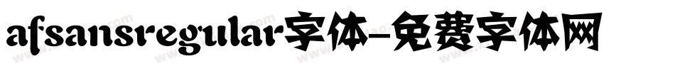 afsansregular字体字体转换