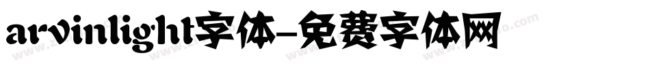 arvinlight字体字体转换