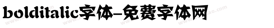 bolditalic字体字体转换