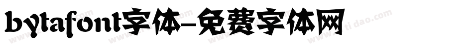 bytafont字体字体转换