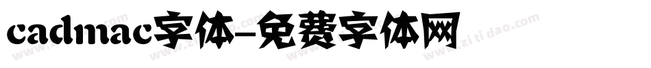 cadmac字体字体转换