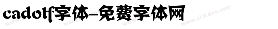 cadotf字体字体转换