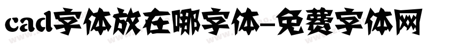cad字体放在哪字体字体转换
