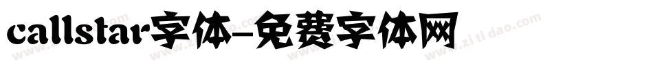 callstar字体字体转换
