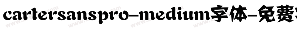 cartersanspro-medium字体字体转换