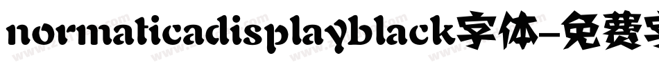 normaticadisplayblack字体字体转换