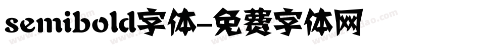 semibold字体字体转换