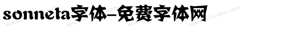 sonneta字体字体转换