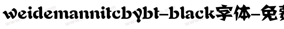 weidemannitcbybt-black字体字体转换