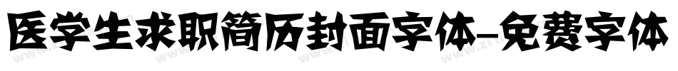 医学生求职简历封面字体字体转换