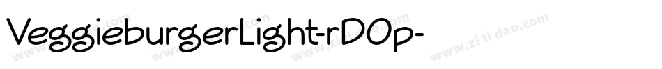 VeggieburgerLight-rDOp字体转换
