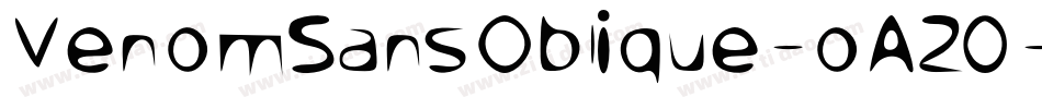 VenomSansOblique-oA20字体转换