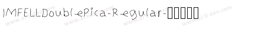 IMFELLDoublePica-Regular字体转换