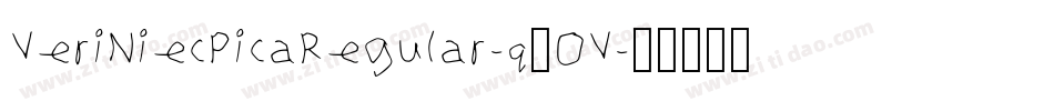 VeriNiecPicaRegular-q9OV字体转换