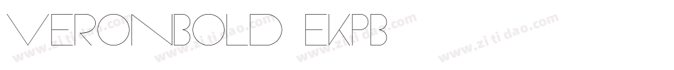 Veronbold-eKPB字体转换