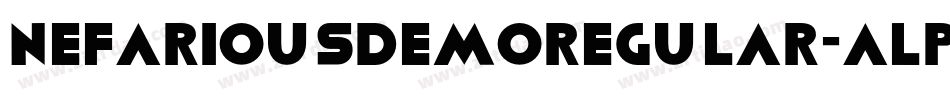NefariousDemoRegular-ALP8x字体转换