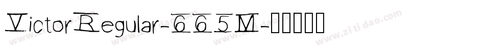 VictorRegular-665M字体转换