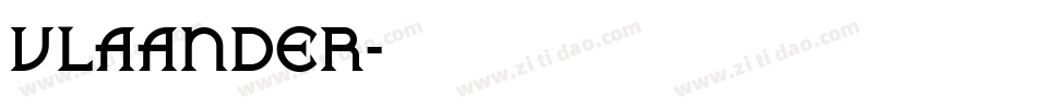 VLAANDER字体转换