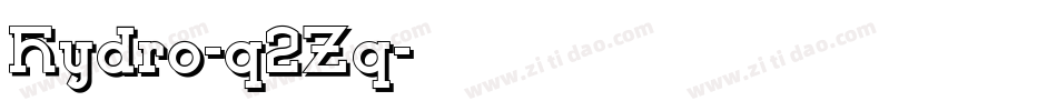 Hydro-q2Zq字体转换
