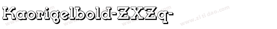 Kaorigelbold-ZXZq字体转换