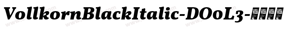 VollkornBlackItalic-DO0L3字体转换