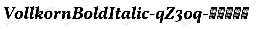 VollkornBoldItalic-qZ3oq字体转换