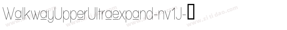 WalkwayUpperUltraexpand-nv1J字体转换