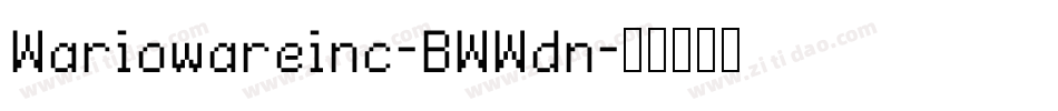 Wariowareinc-BWWdn字体转换