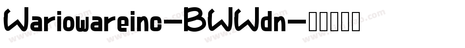 Wariowareinc-BWWdn字体转换