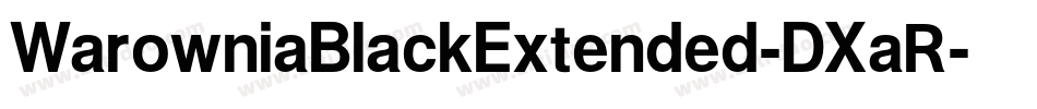 WarowniaBlackExtended-DXaR字体转换