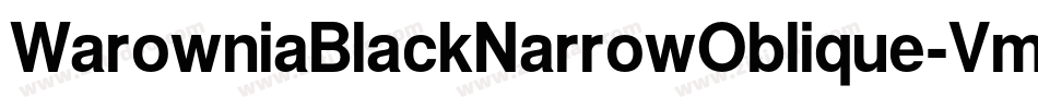 WarowniaBlackNarrowOblique-VmEB字体转换