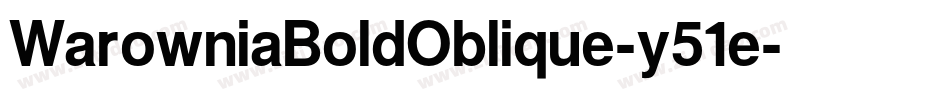 WarowniaBoldOblique-y51e字体转换