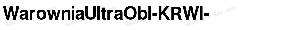 WarowniaUltraObl-KRWl字体转换