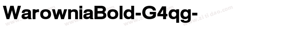 WarowniaBold-G4qg字体转换