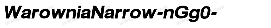 WarowniaNarrow-nGg0字体转换
