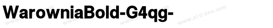 WarowniaBold-G4qg字体转换