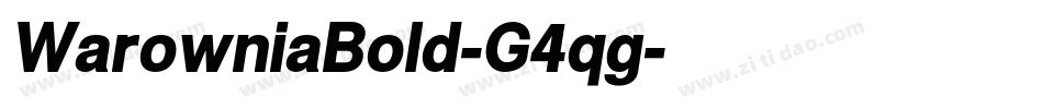 WarowniaBold-G4qg字体转换