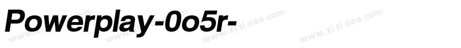 Powerplay-0o5r字体转换