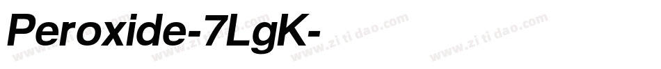 Peroxide-7LgK字体转换