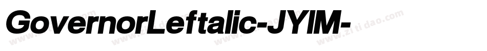 GovernorLeftalic-JYlM字体转换